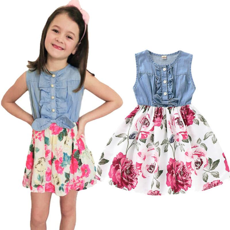 Berets Kids Baby Girls Floral Denim Jeans Bow Dress Summer Casual Sundress Clothes 1-6T, Black
Berets Kids Baby Girls Floral Denim Jeans Bow Dress Summer Casual Sundress Clothes 1-6T, Black