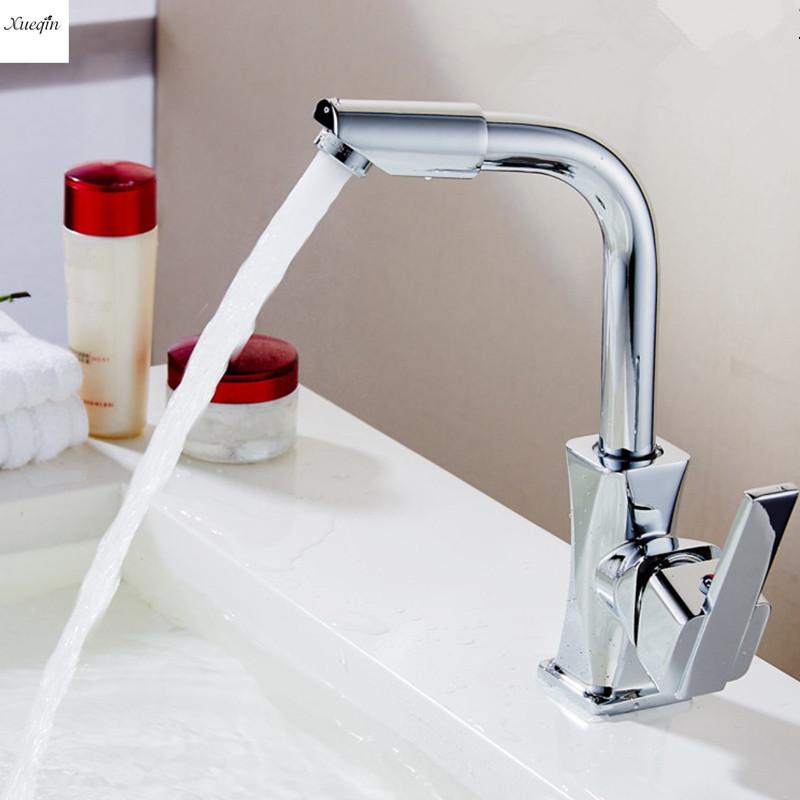 Xueqin Brass Polished 360Rotation Spout Kitchen Modern Mixer Tap Single Handle Wash Basin Faucet For Bathroom Deck Mounted
Xueqin Brass Polished 360Rotation Spout Kitchen Modern Mixer Tap Single Handle Wash Basin Faucet For Bathroom Deck Mounted