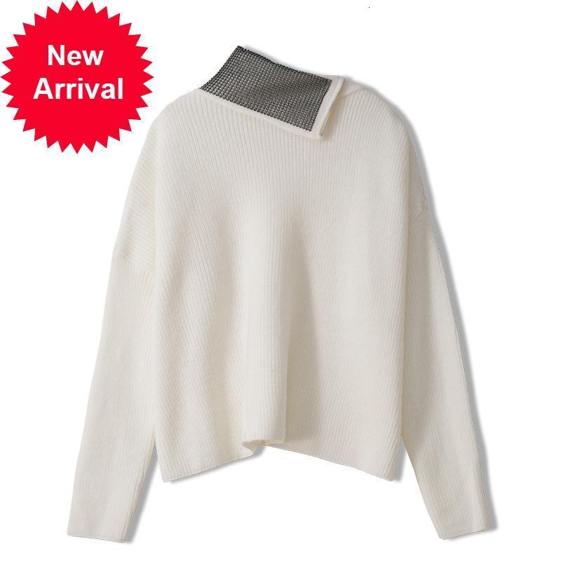 Autumn 2021 New Trend Fashion New Lazy Sexy Style Without Straps Net Solid Color Hot Diamond Loose Woman Sweater AARV, White
Autumn 2021 New Trend Fashion New Lazy Sexy Style Without Straps Net Solid Color Hot Diamond Loose Woman Sweater AARV, White