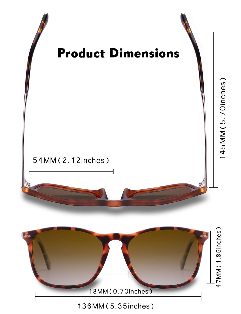 Carfia Vintage Polarized Sunglasses for Men UV Protection Classic Designer Style