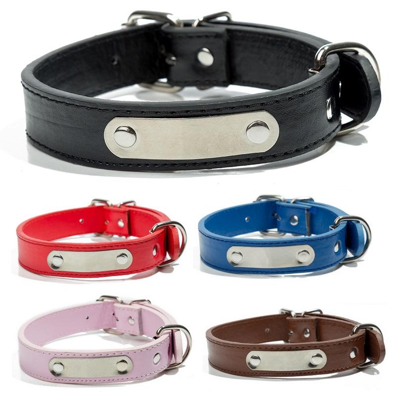 Leather Dog Collar Personalized Pet Dog Tag Collar Customizable Puppy Nameplate Adjustable ID Collars 6 Color Pets Accessories YFA2721
Leather Dog Collar Personalized Pet Dog Tag Collar Customizable Puppy Nameplate Adjustable ID Collars 6 Color Pets Accessories YFA2721