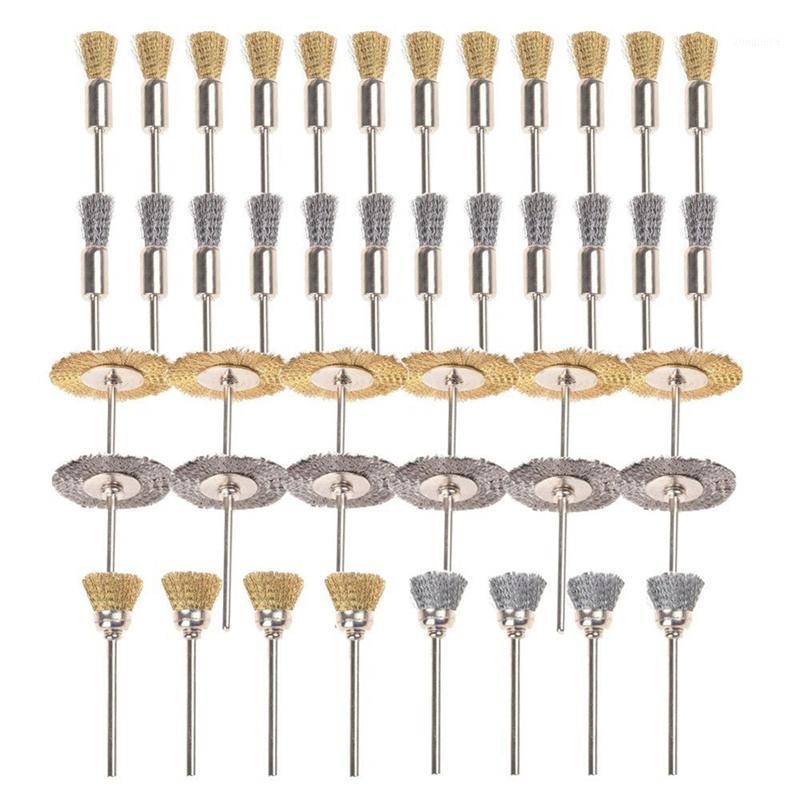 44 Pieces Mini Wire Brush Wheel Cup Brass Steel Wire Brush Set 1/8inch (3mm) Shank For Power Dremel Rotary Tools Polishing Buf1
44 Pieces Mini Wire Brush Wheel Cup Brass Steel Wire Brush Set 1/8inch (3mm) Shank For Power Dremel Rotary Tools Polishing Buf1