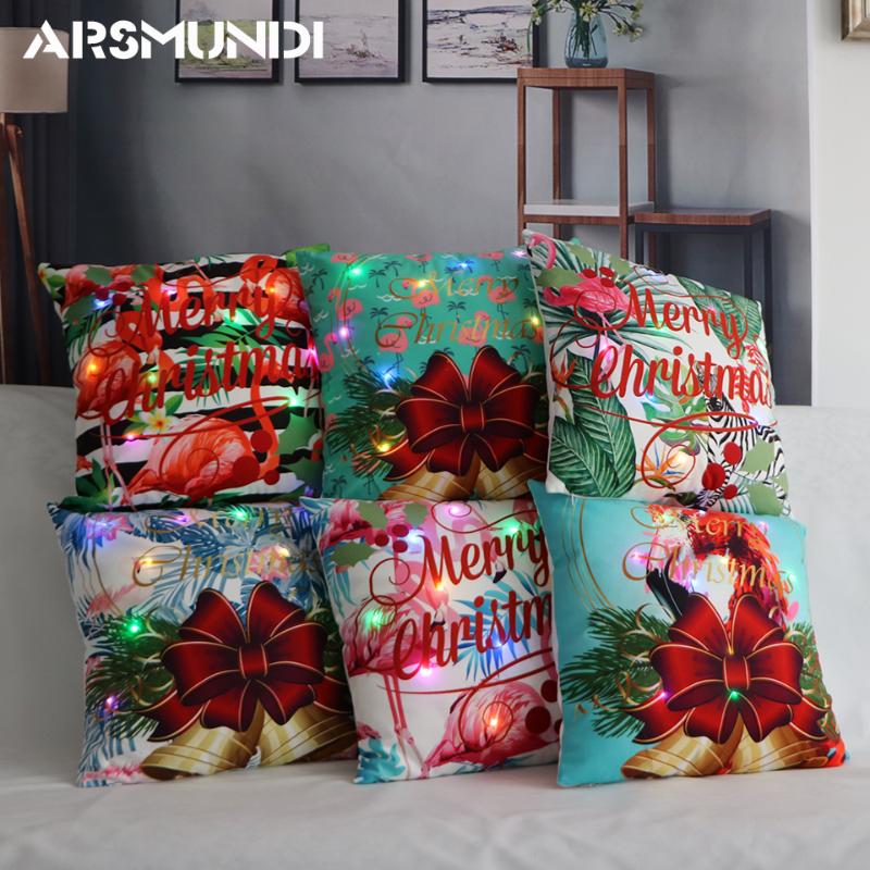 45Cmx45Cm Led Fashion Merry Christmas Cushion CoverSimple Flower Colorfull Pillow case Plant Home Bed Decorative Pillow Case
45Cmx45Cm Led Fashion Merry Christmas Cushion CoverSimple Flower Colorfull Pillow case Plant Home Bed Decorative Pillow Case