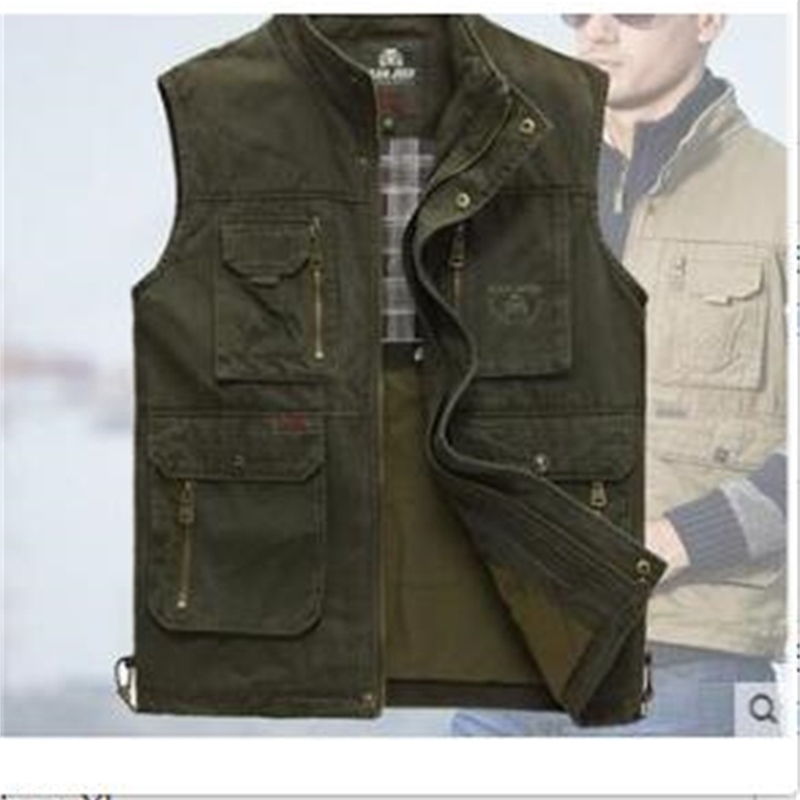 The classic high quality pure cotton vest Spring and summer leisure Many pocke photography vest men director coat 201216, Khaki
The classic high quality pure cotton vest Spring and summer leisure Many pocke photography vest men director coat 201216, Khaki