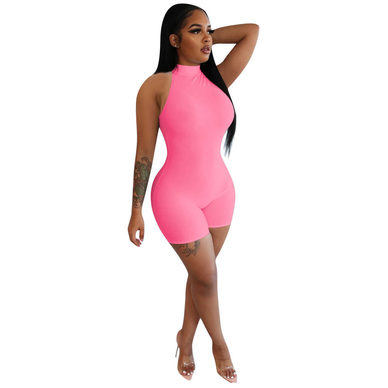 Designers summer jumpsuits Women Clothes 2023 women's sleeveless off shoulder slim Jumpsuit amp rompers short