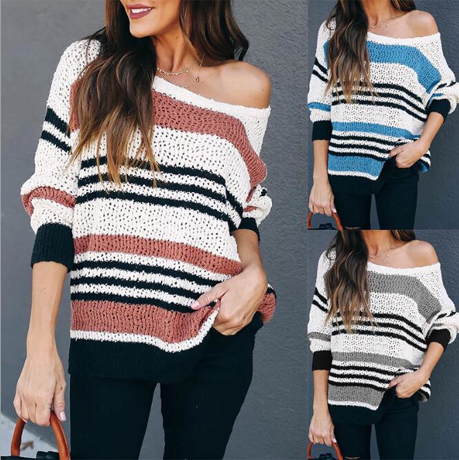 Sexy New Womens Sweaters Round Collar Long Sleeves Stripe Striped Sweaters Pullovers Hoodie Clothing Size S-2XL, White;black
Sexy New Womens Sweaters Round Collar Long Sleeves Stripe Striped Sweaters Pullovers Hoodie Clothing Size S-2XL, White;black