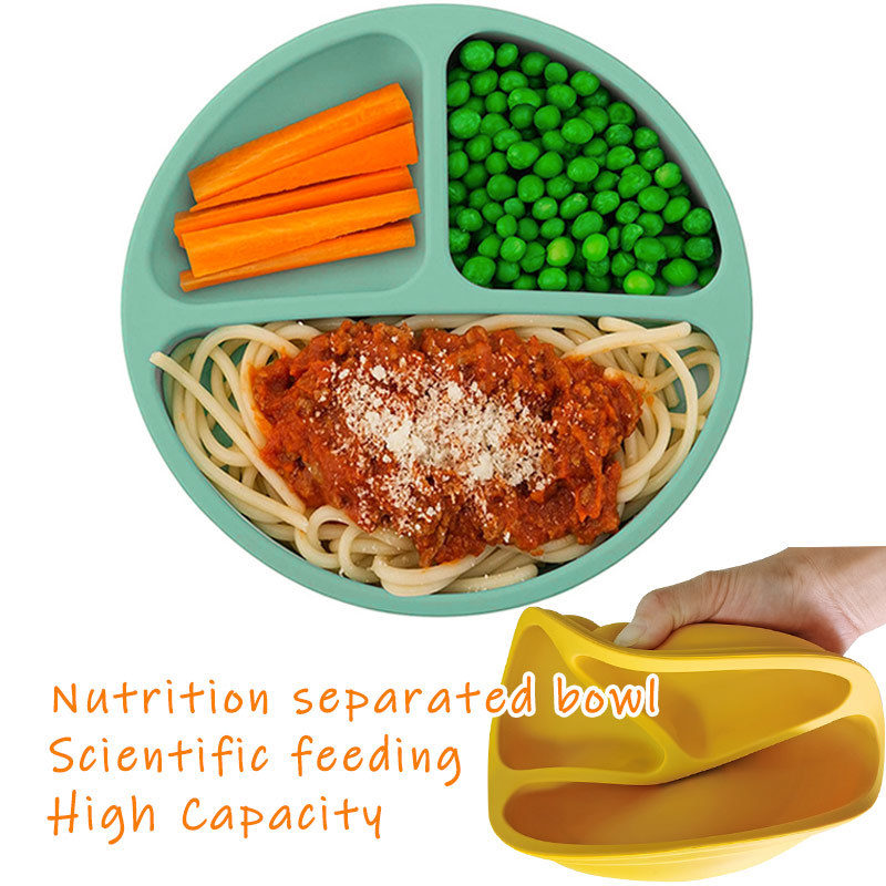 Baby Accessories Toddler Feeding Silicone Dinner Plate Waterproof Soft Infant Fork Spoon With Portable Kids Silicone Cup Cover LJ201221