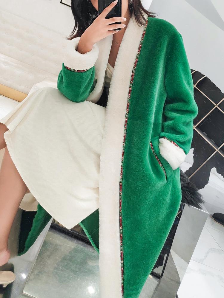 Super Quality Genuine Wool Fur Coat Real Sheepskin Female Jacket Autumn Winter Long Women's Clothing Casacos Feminino Zjt1651, Green
Super Quality Genuine Wool Fur Coat Real Sheepskin Female Jacket Autumn Winter Long Women's Clothing Casacos Feminino Zjt1651, Green