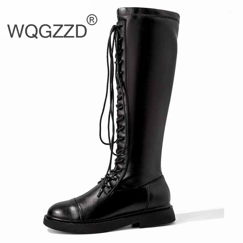 2020 high boots women's winter shoes genuine leather lace up punk rock knee-high boots lace up thigh high zapaptos mujer1, Black
2020 high boots women's winter shoes genuine leather lace up punk rock knee-high boots lace up thigh high zapaptos mujer1, Black