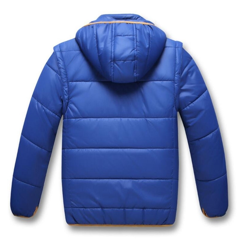 Outerwear Windbreaker Windproof Coat Boy vest coat Detachable cap sleeve Autumn winter Children Jacket For Kids Hooded For Boys LJ201017