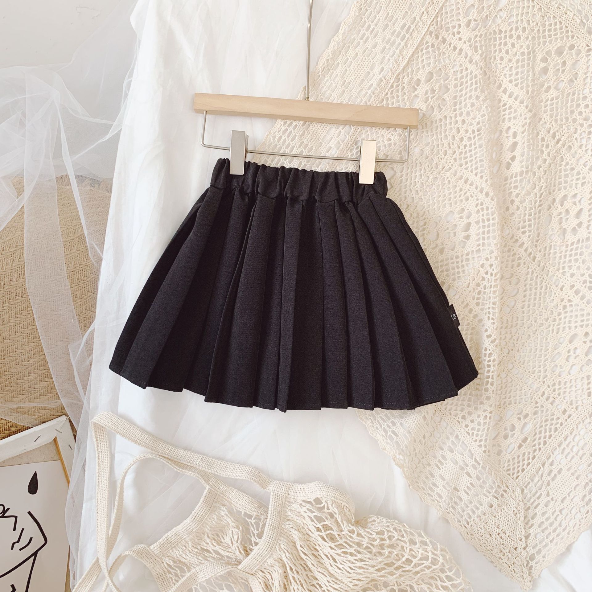 Thunderers Autumn Girls Clothes Suit Preppy Style Tie Blouse Pleated Skirt Two-piece Clothing Set For 3-7 YearsX1019
