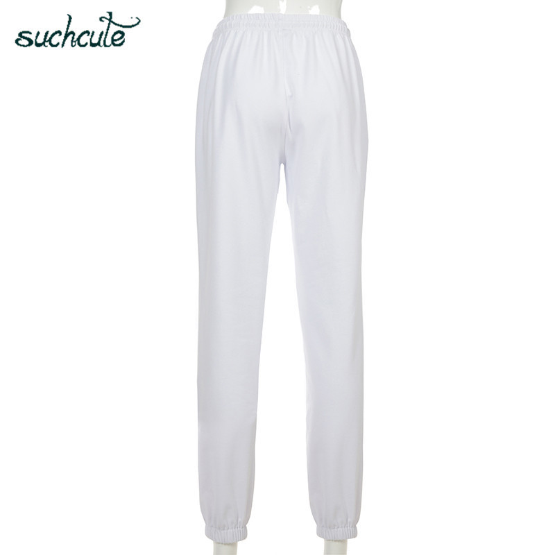 SUCHCUTE Women's Pants In a Cargo Flame Print Plus Size Breeches Trouser Streetwear Gothic Joggers Punk Harajuku Female Clothes 201106