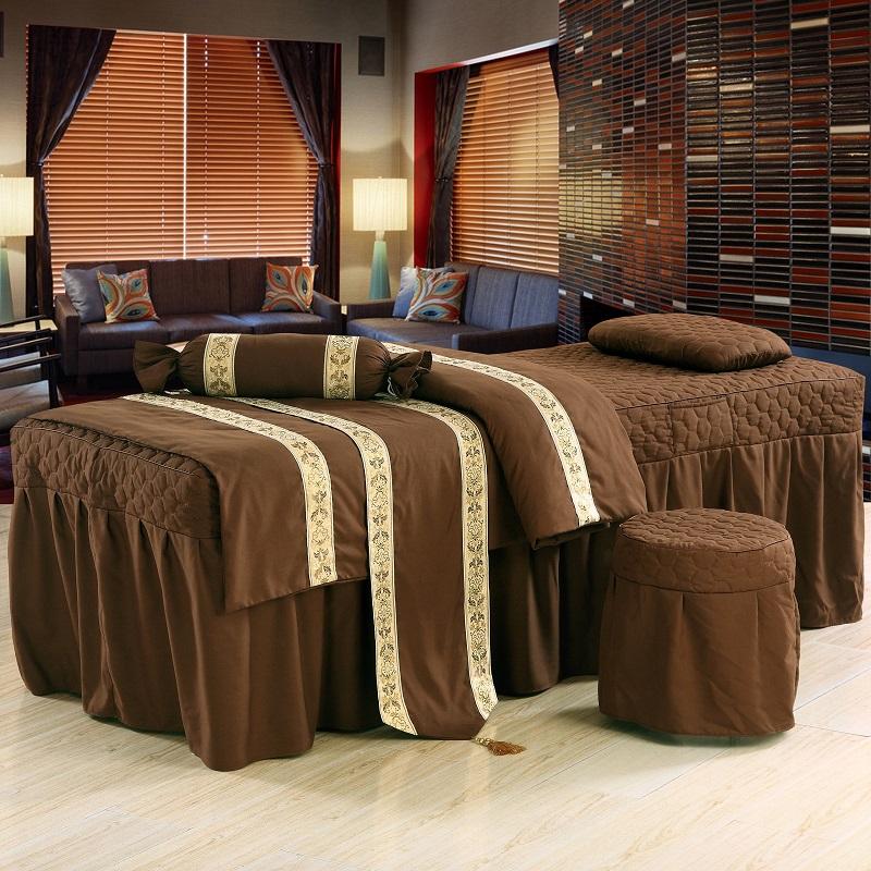 4pcs/5pcs/6 Brief Cotton Beauty Bedspread Embroidery Ruffles Bed Skirt Duvet Cover for Beauty Parlor 70*190cm Dark Brown
4pcs/5pcs/6 Brief Cotton Beauty Bedspread Embroidery Ruffles Bed Skirt Duvet Cover for Beauty Parlor 70*190cm Dark Brown