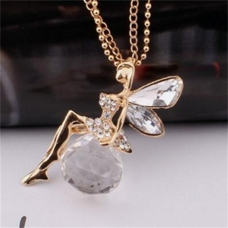 Angel Wings Necklaces Fashion Women Jewelry Crystal New Gold Color Long Chain Necklace Butterfly Fairy Necklace 50 K2, Silver
Angel Wings Necklaces Fashion Women Jewelry Crystal New Gold Color Long Chain Necklace Butterfly Fairy Necklace 50 K2, Silver