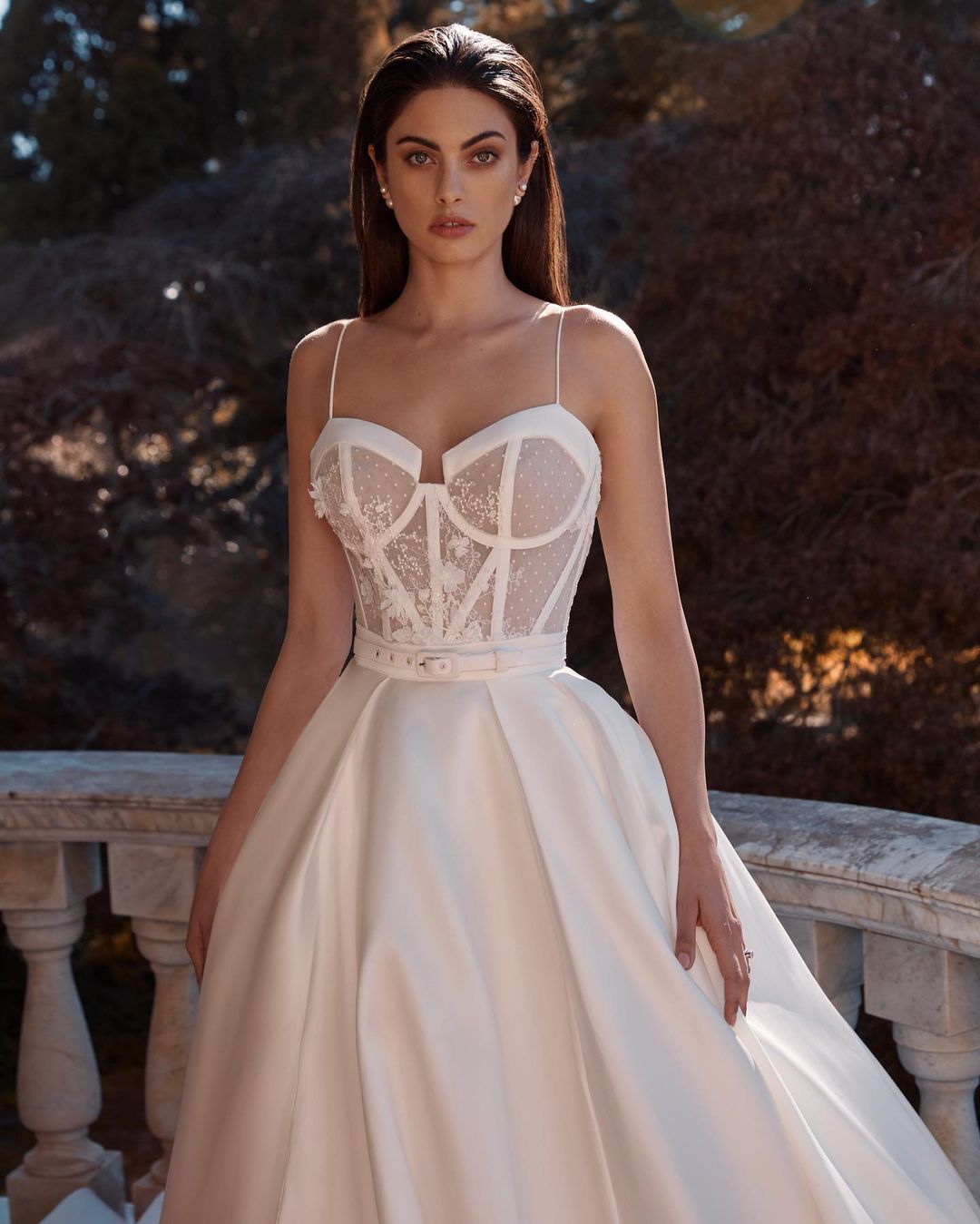 Beaded Mermaid Fashion Wedding Dresses With A Line Satin Detachable Train Spaghetti Straps Bridal Gowns Appliqued Tulle Robe De Marie ppliqued