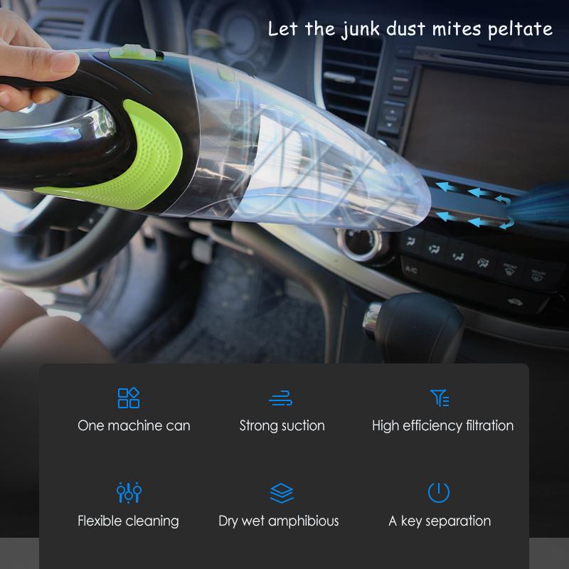 4000Pa Home Handheld Cordless Car Vacuum Cleaner DC 12V 120W Wet/Dry Dual Use Auto Portable Rechargeable Dust Collector
4000Pa Home Handheld Cordless Car Vacuum Cleaner DC 12V 120W Wet/Dry Dual Use Auto Portable Rechargeable Dust Collector