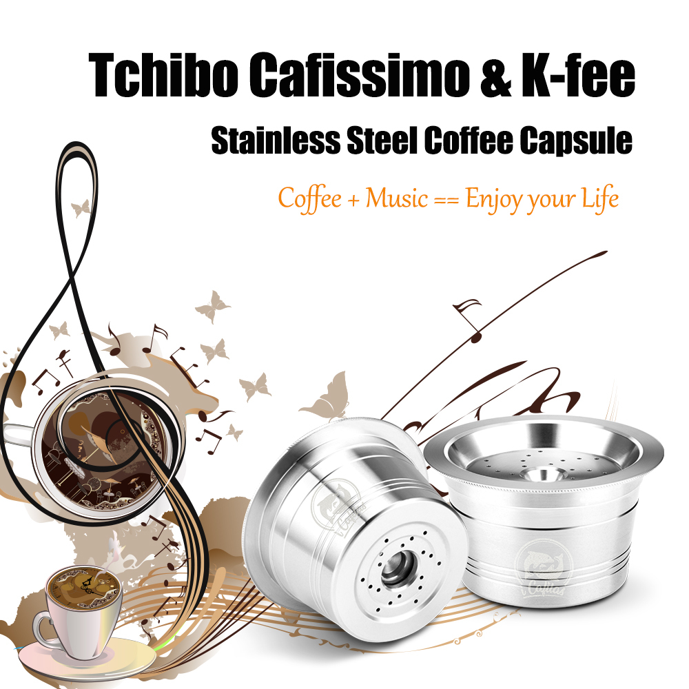 Reusable Coffee Capsules Filter for K-fee Tchibo Cafissimo Machine Stainless Steel Filters with Spoon Tamper 1021
Reusable Coffee Capsules Filter for K-fee Tchibo Cafissimo Machine Stainless Steel Filters with Spoon Tamper 1021