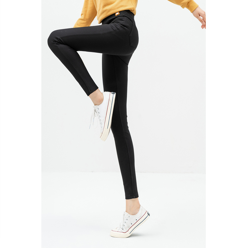 INMAN Winter New Arrivals Black Long Slim Fit High Waist Elastic Relax Women's Trousers 201111