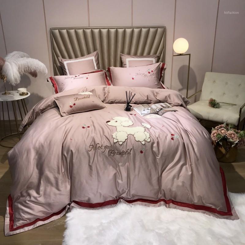 J/7Pcs Queen King size Cute Bedding Set Luxury Egyptian Cotton Bedsheets set Duvet Cover Fitted sheet Bed ropa de cama1, Bedding set 1
J/7Pcs Queen King size Cute Bedding Set Luxury Egyptian Cotton Bedsheets set Duvet Cover Fitted sheet Bed ropa de cama1, Bedding set 1