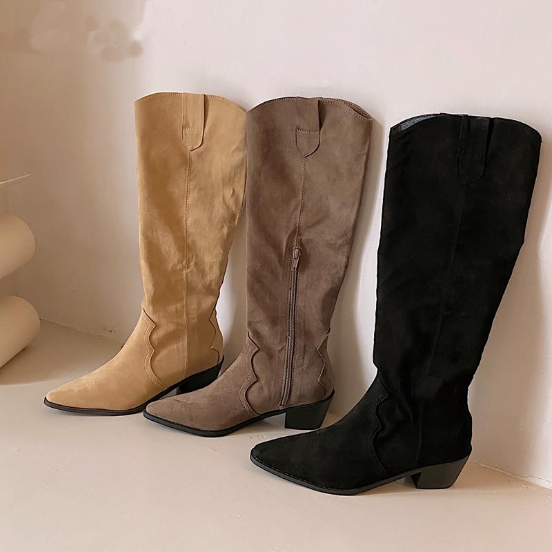 Bottes femme 2020 new winter thigh high riding boots women's shoes flock patch pointed toe knee -high boots mujer, Apricot
Bottes femme 2020 new winter thigh high riding boots women's shoes flock patch pointed toe knee -high boots mujer, Apricot