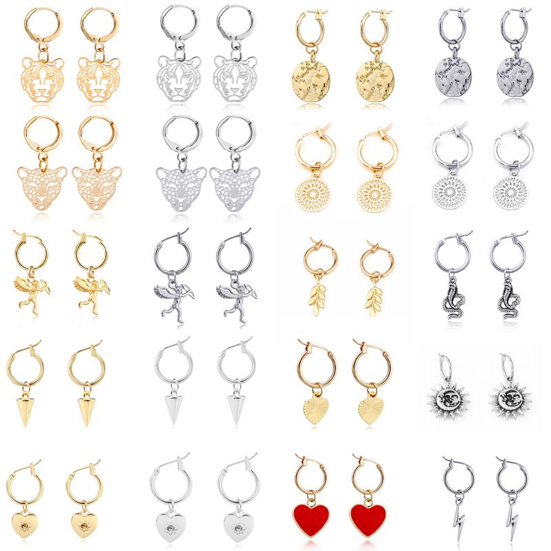 GEOMEE 1 Pair Trendy Simple Heart Leaves Animals Hoop Earrings For Women Cute Hollow Geometric Leopard Round Earrings Jewelry
GEOMEE 1 Pair Trendy Simple Heart Leaves Animals Hoop Earrings For Women Cute Hollow Geometric Leopard Round Earrings Jewelry