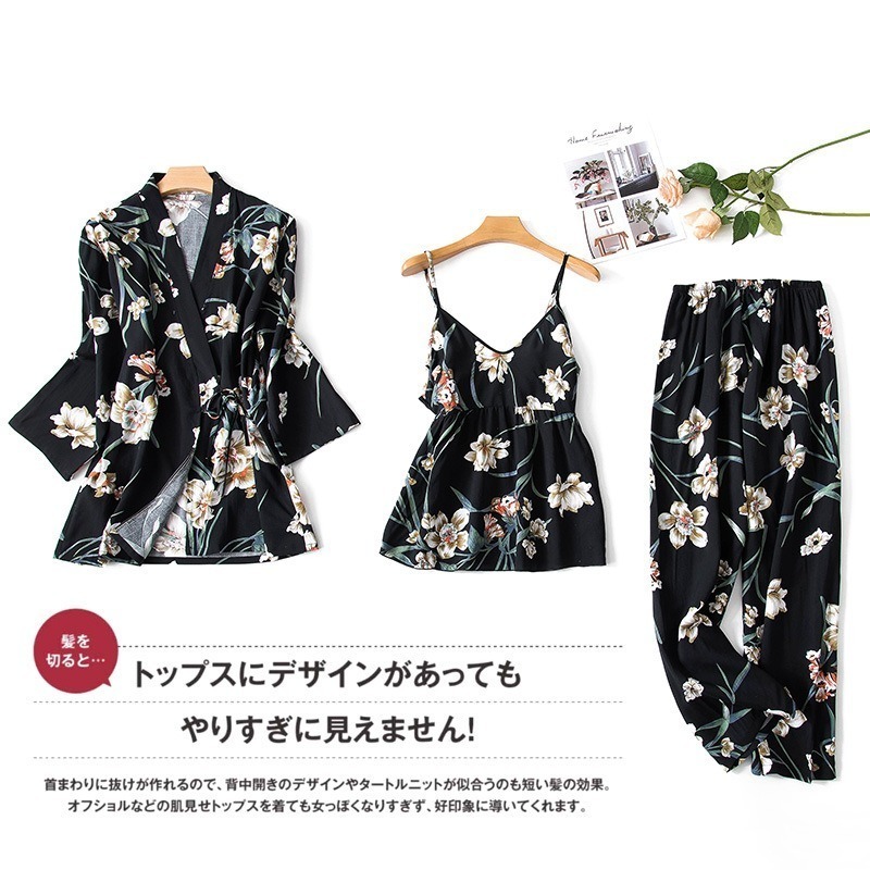 QWEEK Home Wear Pajama Woman Winter Cotton Pijamas Sexy Summer Ladies Pyjamas Femme Sleepwear Loose 3 Piece Set Drop 201113
