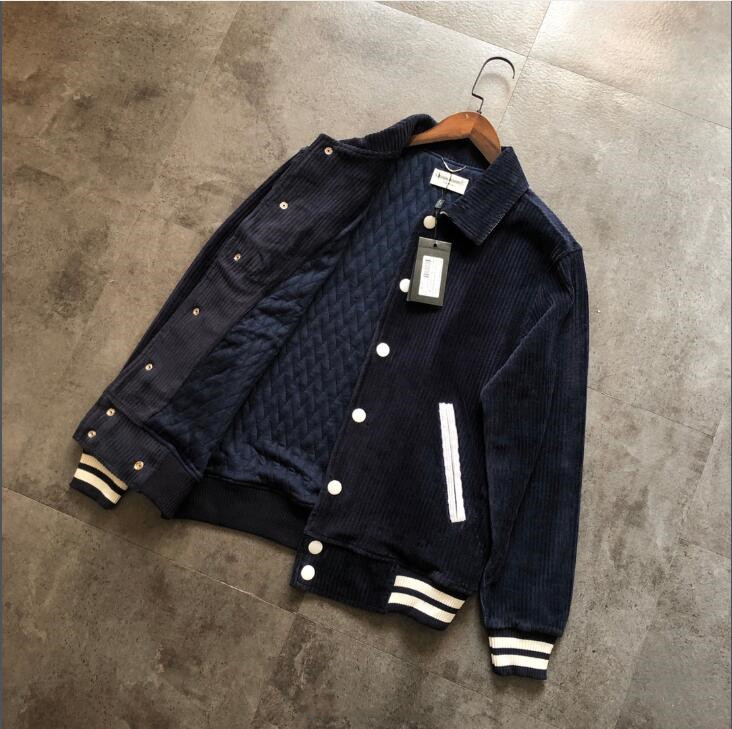 hot Men' women' casual corduroy thickened warm square collar jacket with cotton lining and letter embroidery baseball uniform jacket, Blue
hot Men' women' casual corduroy thickened warm square collar jacket with cotton lining and letter embroidery baseball uniform jacket, Blue