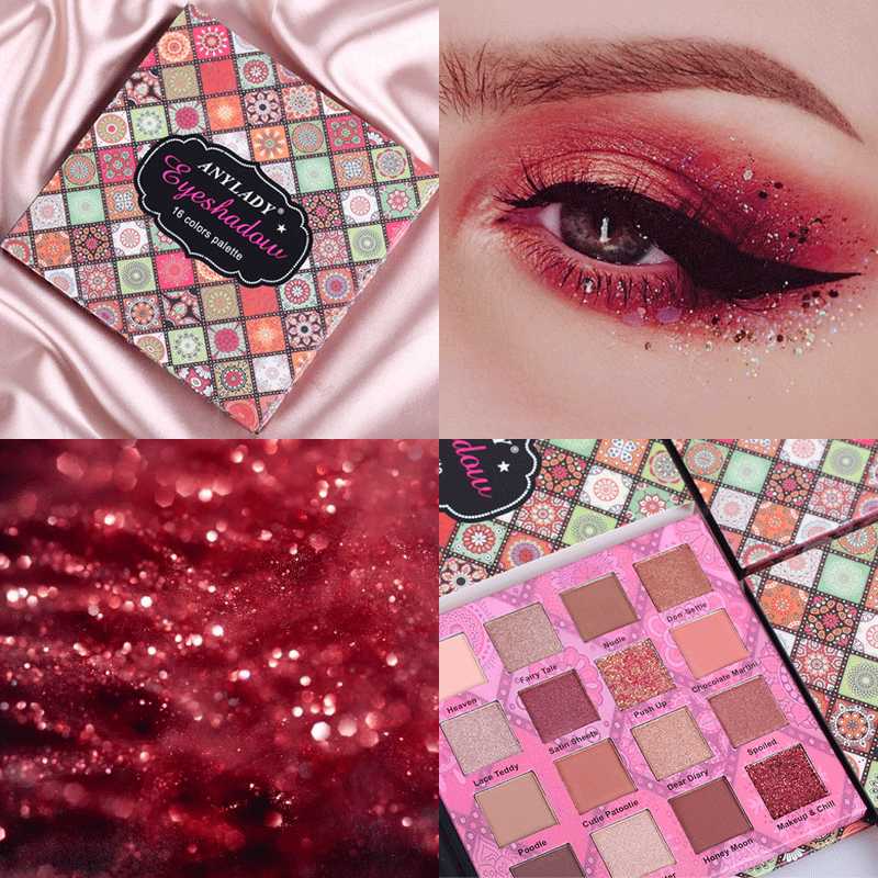 Brand 16 Colors Matte Sequin Eye shadow Pearlescent Waterproof eyeshadow shimmer palette Rose Champagne Make up pallete, 01
Brand 16 Colors Matte Sequin Eye shadow Pearlescent Waterproof eyeshadow shimmer palette Rose Champagne Make up pallete, 01