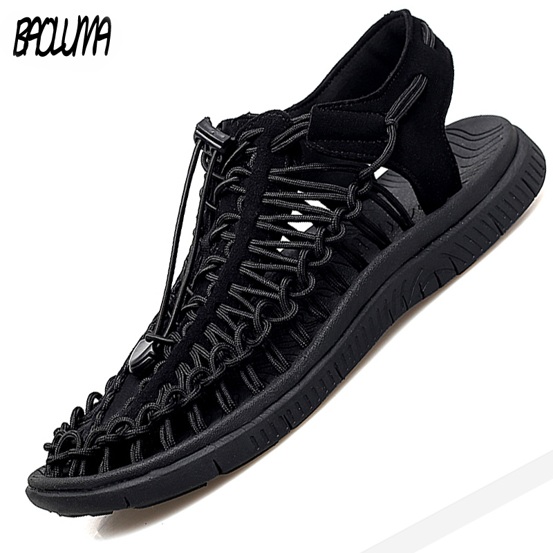 Summer Men's Sandals Fashion Handmade Weaving Design Breathable Men's Sandals Beach Shoes Soft Bottom Non-slip Outdoor Sandals LJ201023, Gray
Summer Men's Sandals Fashion Handmade Weaving Design Breathable Men's Sandals Beach Shoes Soft Bottom Non-slip Outdoor Sandals LJ201023, Gray