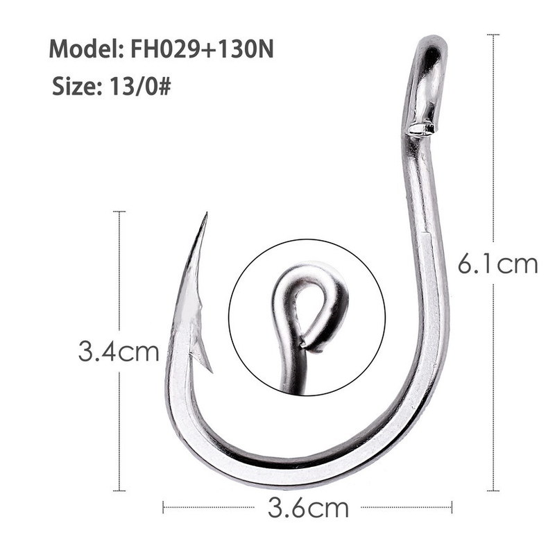 100pcs Fishing Hooks High Carbon With Eye Carp Catfish 1/0#-13/0# Fish Jigs Hook White Anzol Japan Fishhooks Tackle 220215