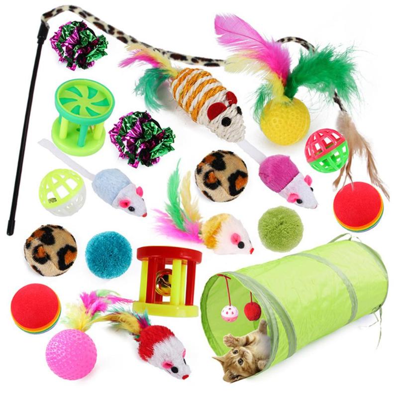 Kitten Toys Variety Pack-Pet cat toy combination set cat toy funny stick sisal mouse bell ball supplies 21 piece set
Kitten Toys Variety Pack-Pet cat toy combination set cat toy funny stick sisal mouse bell ball supplies 21 piece set