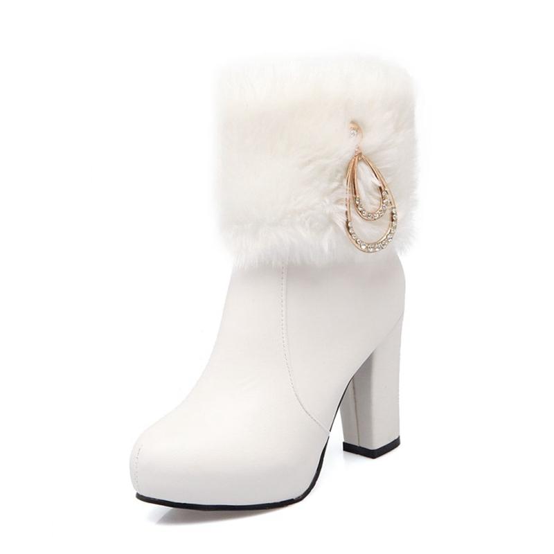 BLXQPYT Fashion women boots Winter Boots Shoes woman snow Women's high heel for platform pumps short fur Q18-6, White
BLXQPYT Fashion women boots Winter Boots Shoes woman snow Women's high heel for platform pumps short fur Q18-6, White