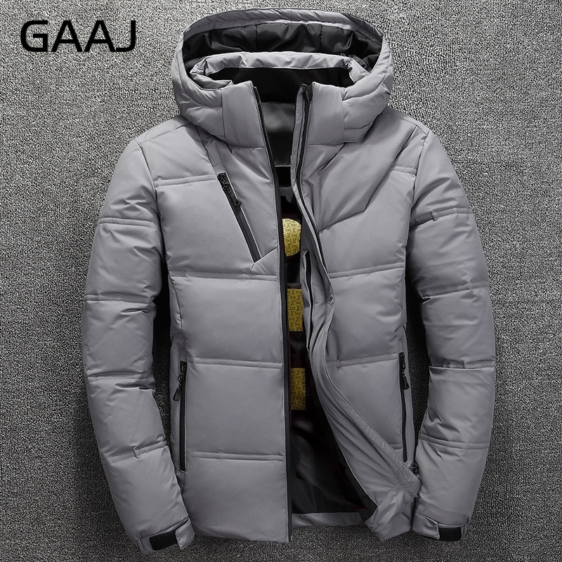 Drop Shipping Winter Warm Men Down Jacket Coat Casual Autumn Puffer Thick Hat White Duck Parka Mens Zip Jackets Hoody Anorak Man 201201