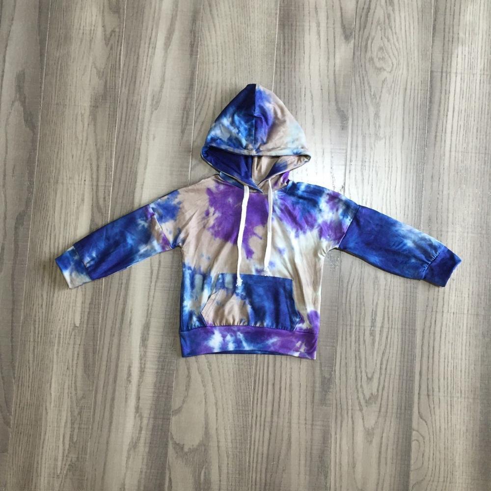 girlymax girl Fall hoodie baby girl tie dye hoodie girl tie dye topX1019
