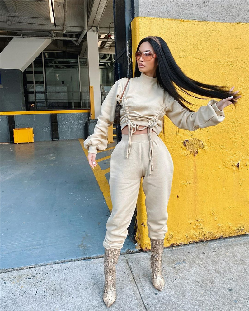 Plus size 3X 4X 5XL women bigger size two piece set fall winter black outfits long pullover hoodies+pants casual solid color tracksuits 4450