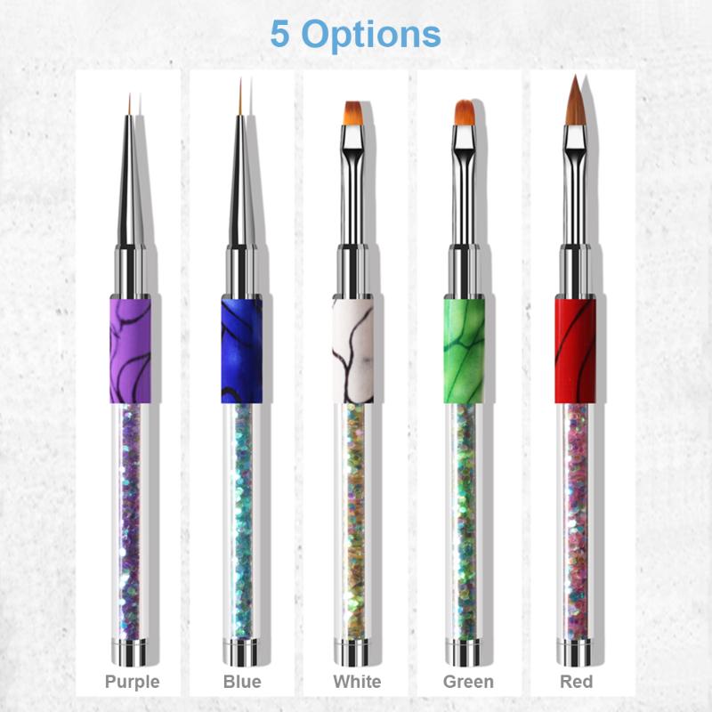 Beautiful Nail Liner Pen with Glitter Handle UV Gel Nail Pen Acrylic Brush Blending Lines Stripes Applying Gel Tool 
Beautiful Nail Liner Pen with Glitter Handle UV Gel Nail Pen Acrylic Brush Blending Lines Stripes Applying Gel Tool