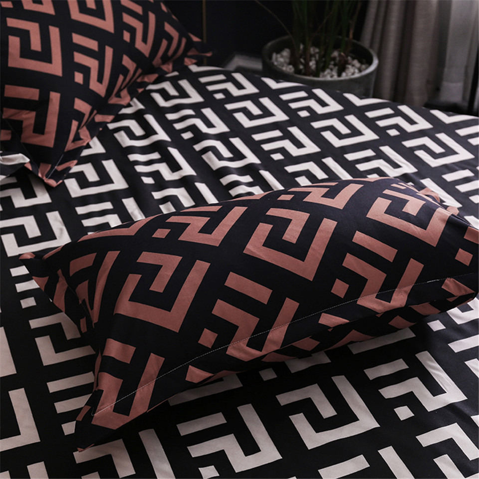 Modern Geometric California King Bedding Sets Sanding Duvet Cover Set Pillowcase Duvet Covers 229*260 3pcs Bed Set