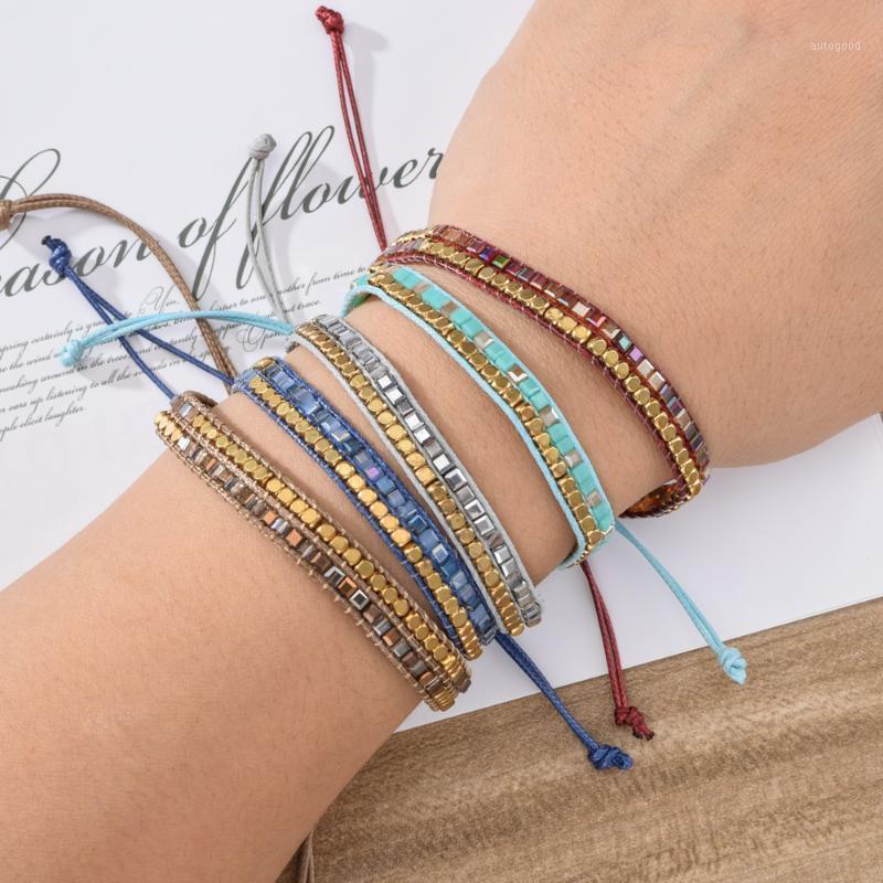 Charm Bracelets Bohemian Multicolor Seed Beads Bracelets&Bangles Braided Adjustable Wax Rope Chain Charms Yoga Bracelet For Women Jewelry Gi
Charm Bracelets Bohemian Multicolor Seed Beads Bracelets&Bangles Braided Adjustable Wax Rope Chain Charms Yoga Bracelet For Women Jewelry Gi