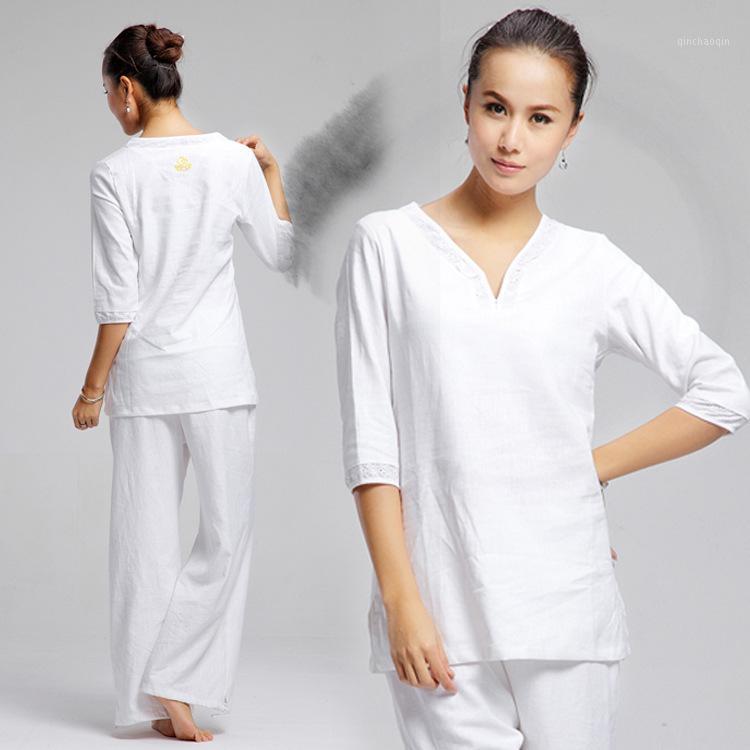 Women Yoga Tai Chi Set Linen Loose Sweatshirt+pant Jogger Fitness Casual Outfit Kungfu Meditation Martial Arts Set Activewear1, White
Women Yoga Tai Chi Set Linen Loose Sweatshirt+pant Jogger Fitness Casual Outfit Kungfu Meditation Martial Arts Set Activewear1, White