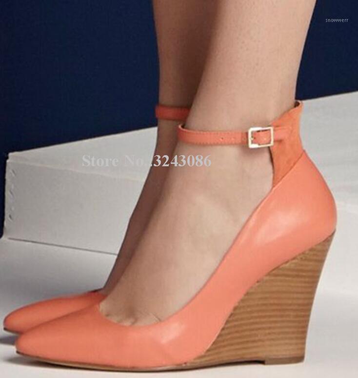 Fashion Orange Leather Wedge Pumps Lady New Patchwork Ankle Buckle Wedge Shoes Women Sweet Single Shoes Real Photos Dropship1
Fashion Orange Leather Wedge Pumps Lady New Patchwork Ankle Buckle Wedge Shoes Women Sweet Single Shoes Real Photos Dropship1