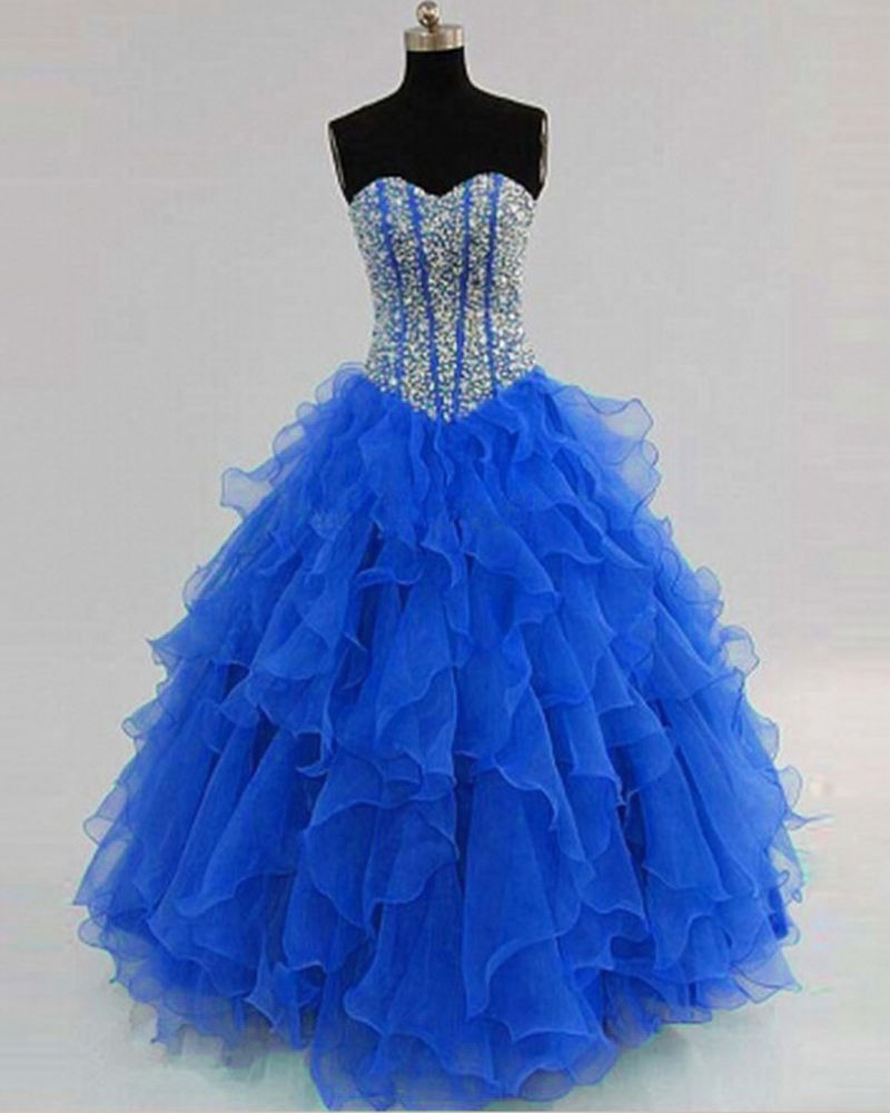2020 New Sweetheart Ball Gown Quinceanera Dresses Lace Applique Lace Up Sweet 16 Long Party Prom Gown Vestidos De 15 Anos
