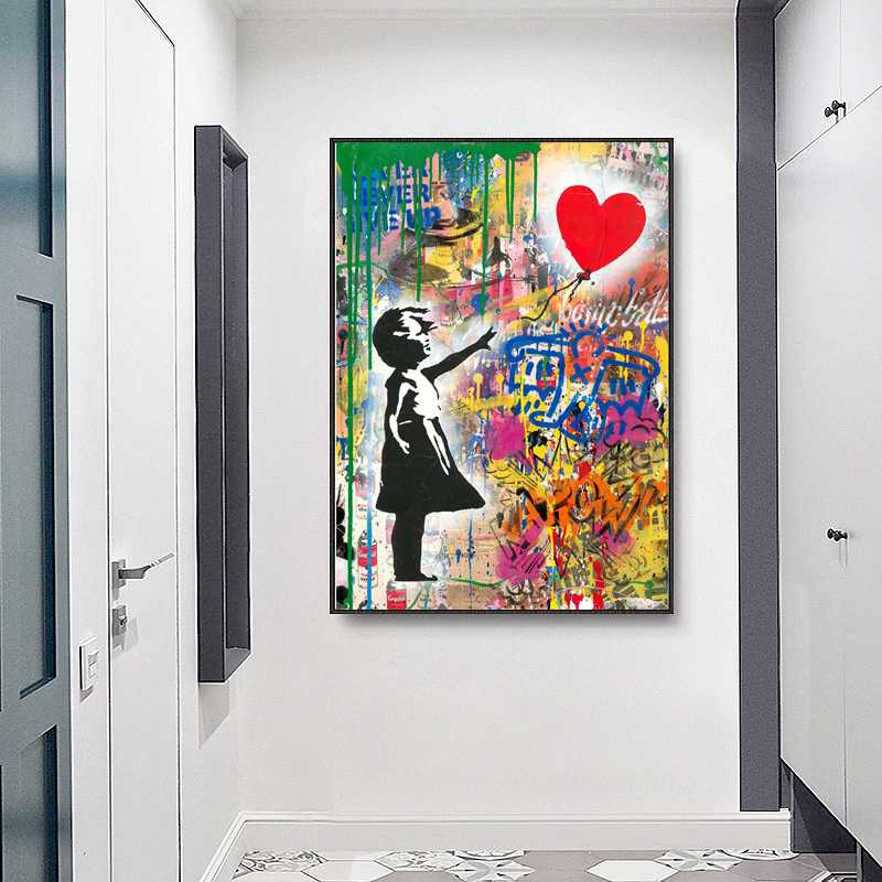 Girl With Balloon Graffiti Wall Art Canvas Posters And Prints Canvas Painting Decorative Picture Living Room Home Decor
Girl With Balloon Graffiti Wall Art Canvas Posters And Prints Canvas Painting Decorative Picture Living Room Home Decor