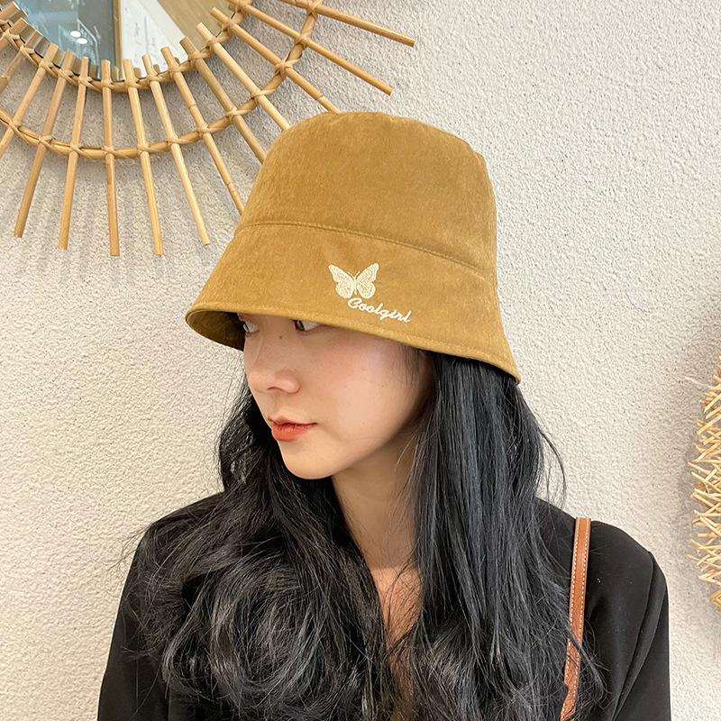 Stingy Brim Hats Butterfly Embroidery Bucket Hat Women's Shade Fashion Fisherman 2021 Spring Caps, Black
Stingy Brim Hats Butterfly Embroidery Bucket Hat Women's Shade Fashion Fisherman 2021 Spring Caps, Black
