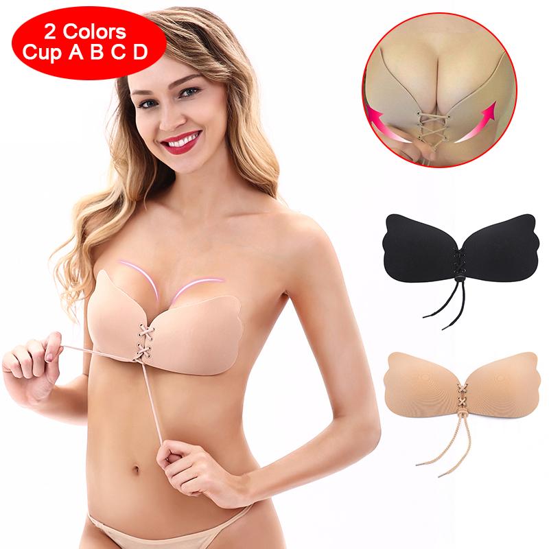 Strapless Bandage Blackless Solid Bras Women Self Adhesive Sexy Invisible Bra Silicone Push Up Women's Underwear Lady Lingeries, Black
Strapless Bandage Blackless Solid Bras Women Self Adhesive Sexy Invisible Bra Silicone Push Up Women's Underwear Lady Lingeries, Black
