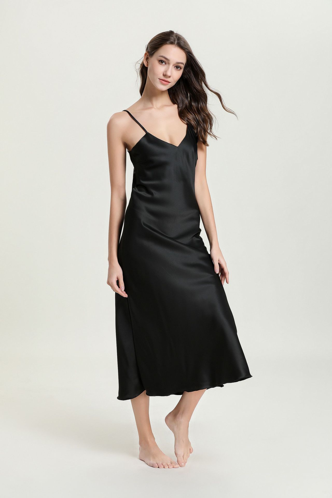 Satin Sleepwear Bathrobe Nightdress Pyjama Women Robe Gown Sets Sexy Lace Sleep Lounge Pijama Long Sleeve Ladies Silk Nightwear 210203