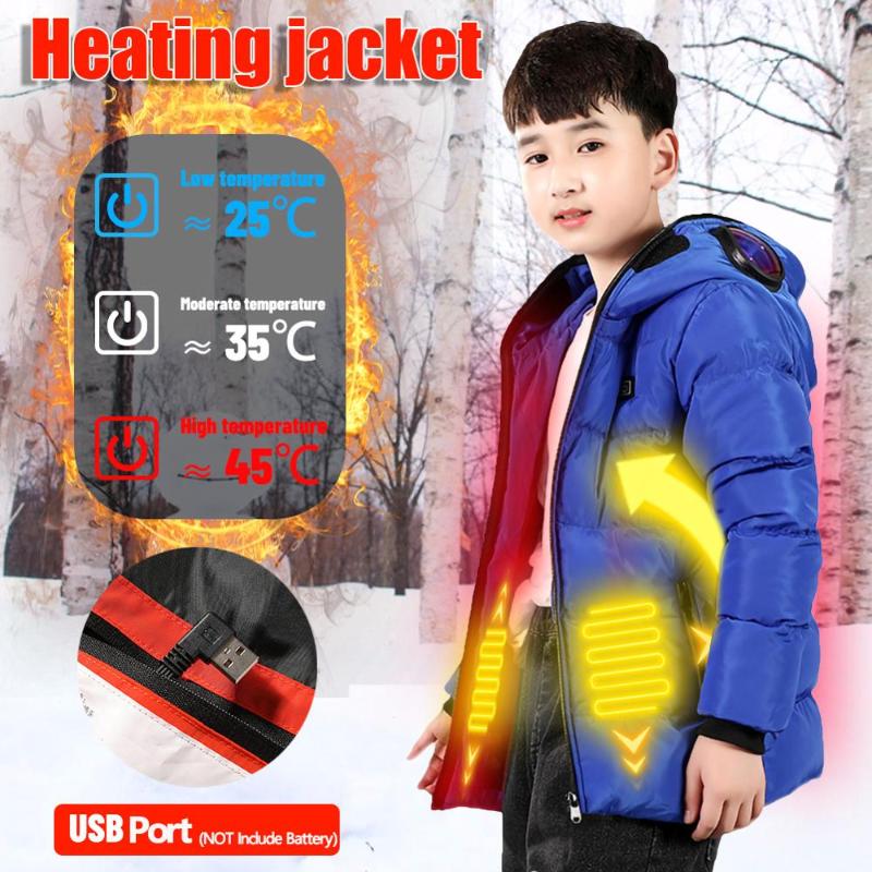 Children's USB Heating Jacket Smart Thermostat Solid Color Hooded Heating Jacket Warm for Outdoor Fishing Hunting Camping, 140
Children's USB Heating Jacket Smart Thermostat Solid Color Hooded Heating Jacket Warm for Outdoor Fishing Hunting Camping, 140