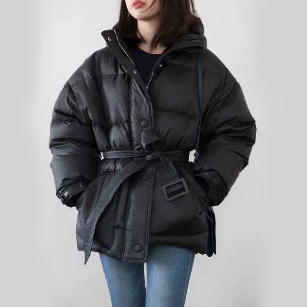 Light Coat Female 2020 Brand Women Winter Jacket White Duck Down Coats Slim Parka With Belt Outerwear, Black
Light Coat Female 2020 Brand Women Winter Jacket White Duck Down Coats Slim Parka With Belt Outerwear, Black