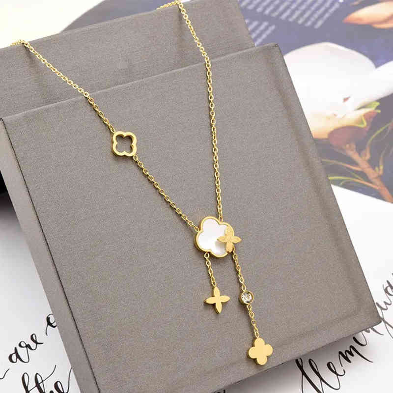 Fashion Luxury Shell Stainless Steel Necklace for Women Korean Hollow Out Flower Crystal Clavicle Chain Girls Party Jewelry Gift
Fashion Luxury Shell Stainless Steel Necklace for Women Korean Hollow Out Flower Crystal Clavicle Chain Girls Party Jewelry Gift