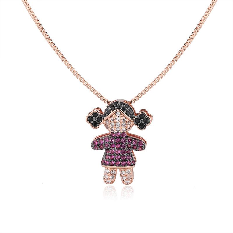 OMYFUN Factory Price Lovely Girl and Boy Pendant Necklace Rose-Gold Color Choker Necklaces Collar Necklace Ouro Joalheria N001
OMYFUN Factory Price Lovely Girl and Boy Pendant Necklace Rose-Gold Color Choker Necklaces Collar Necklace Ouro Joalheria N001