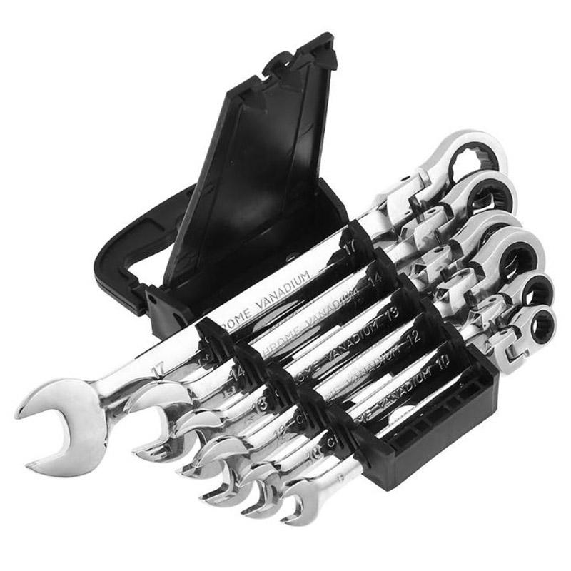 6 Pcs Multi Use Two Head Activity Ratchet Gear Wrench Set Flexible Open End Wrenches Repair Tools To Bike Torque Wrench Spanner
6 Pcs Multi Use Two Head Activity Ratchet Gear Wrench Set Flexible Open End Wrenches Repair Tools To Bike Torque Wrench Spanner